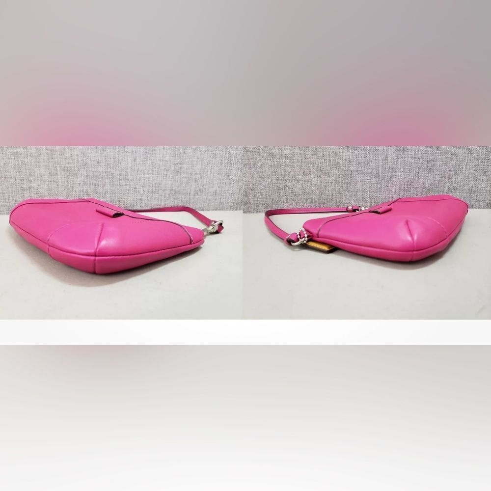 EUC Coach Barbie-Pink Leather Small Wristlet Bag - Picture 4 of 11